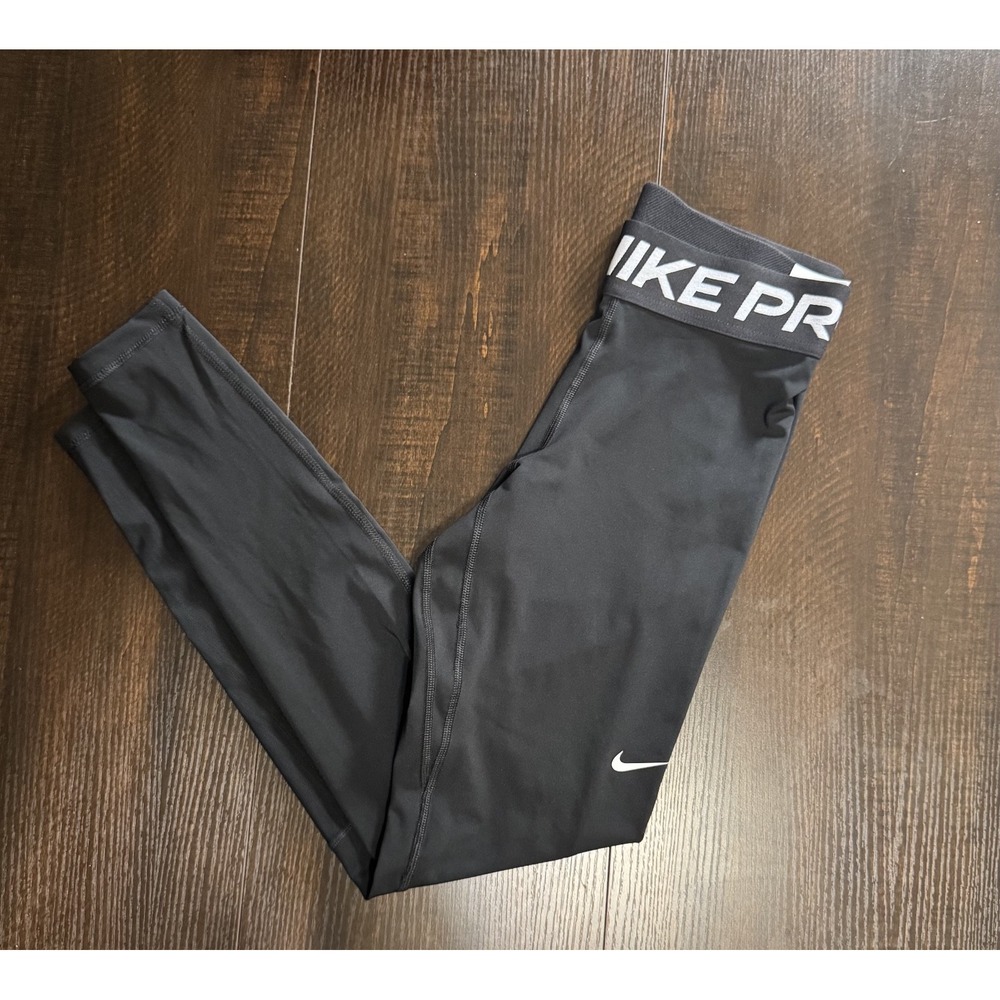 Women's Nike Pro Black Athletic Leggings Size S (#1056)